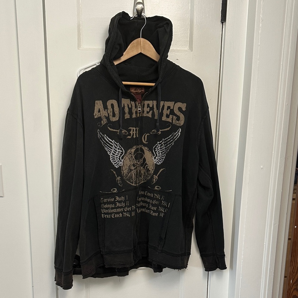 Men's Black Graphic Hoodie